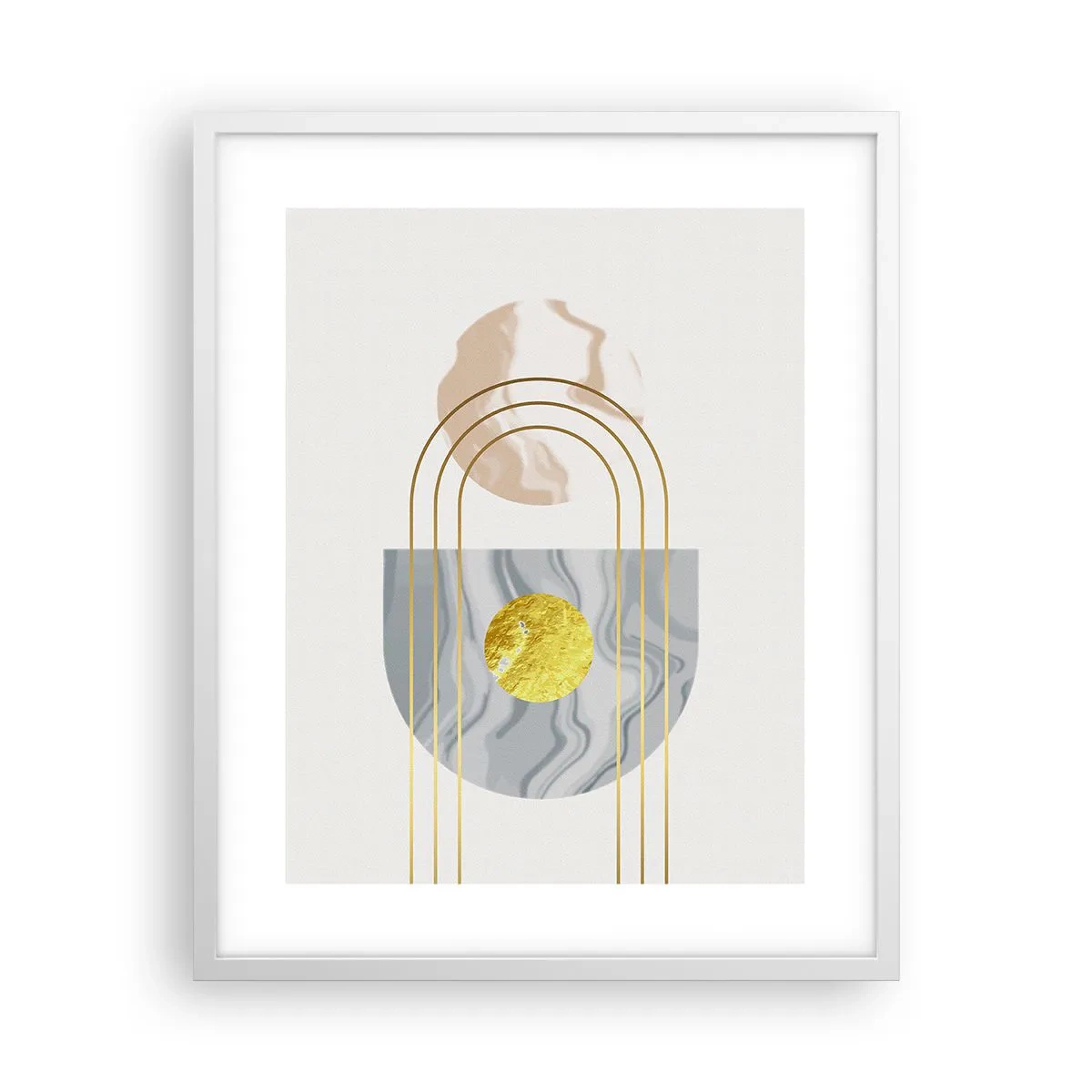 Affiche dans un cadre blanc - Poster - Clareté et brillance - 40x50 cm