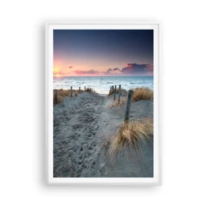 Affiche dans un cadre blanc - Poster - Tu as versé l'éclat de l'arc-en-ciel sur les flots - 70x100 cm