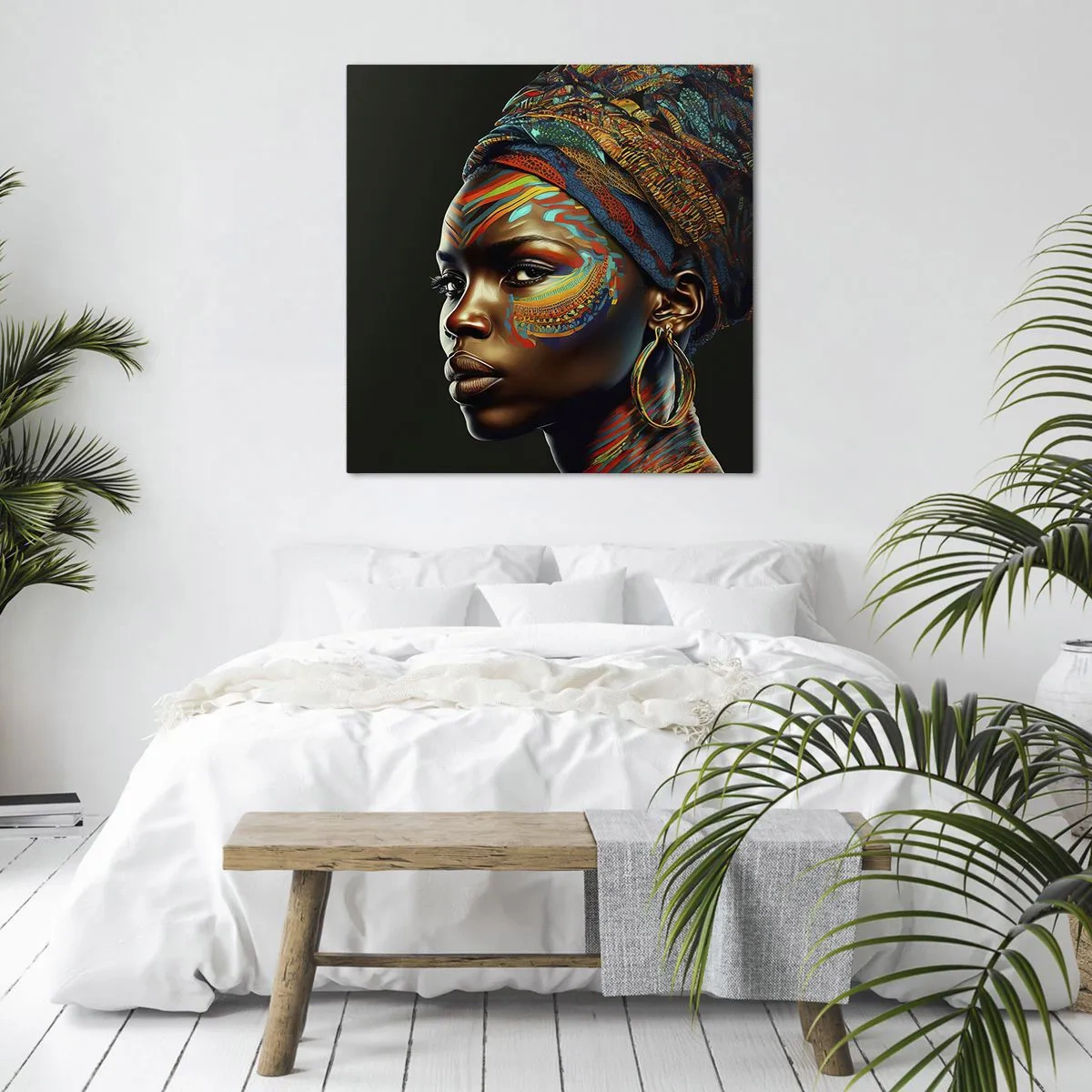 Impression sur toile - Image sur toile - reine africaine - 40x40 cm