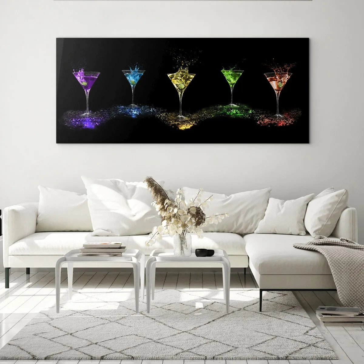 Impression sur verre - Image sur verre - Couleurs de joie en verre de cristal - 100x40 cm