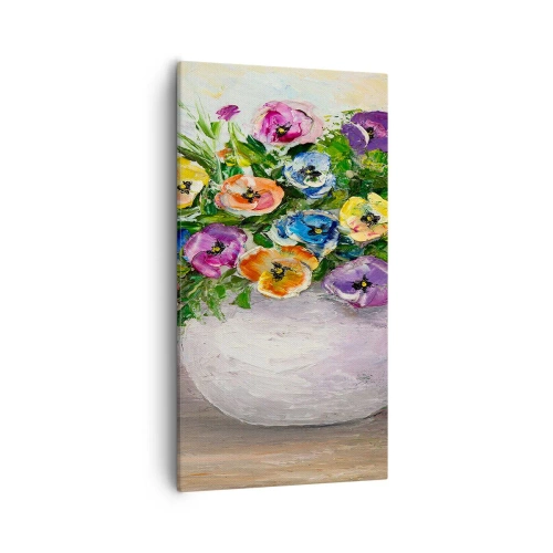 Impression sur toile - Image sur toile - Nature morte dans un vase blanc - 55x100 cm