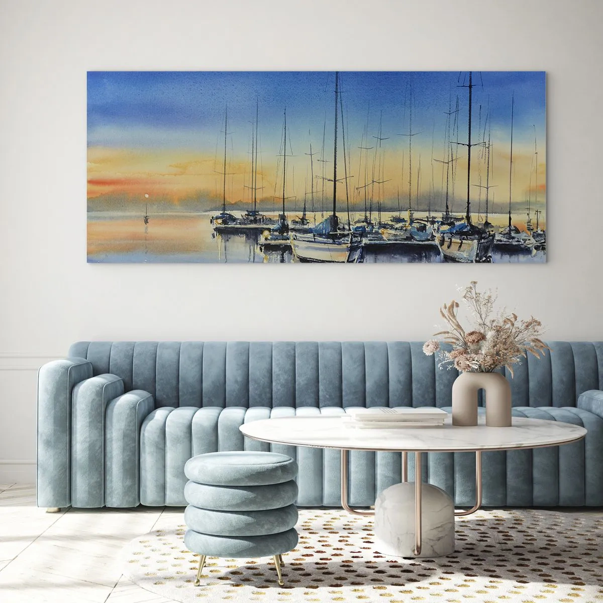 Impression sur verre - Image sur verre - Fin d'une belle journée - 100x40 cm