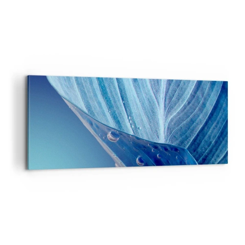 Impression sur toile - Image sur toile - Gouttes cachées du bleu - 100x40 cm