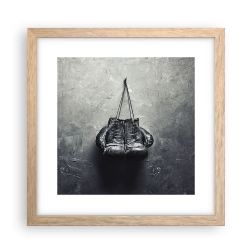 Affiche dans un chêne clair - Poster - Un temps pour se battre et un temps pour la paix - 30x30 cm