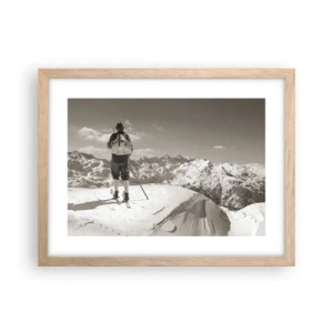 Affiche dans un chêne clair - Poster - Toutes les mêmes ces montagnes - 40x30 cm