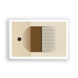 Affiche dans un cadre blanc - Poster - Différents états - 91x61 cm
