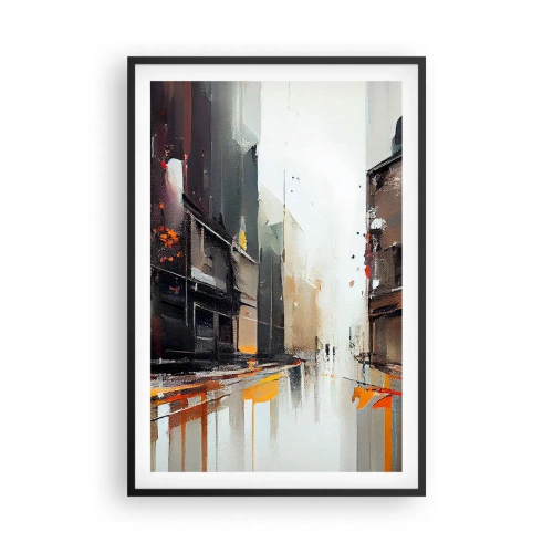 Affiche dans un cadre noir - Poster - Jour de pluie - 61x91 cm