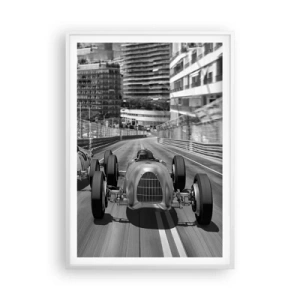 Affiche dans un cadre blanc - Poster - Il y a longtemps à Monté Carlo - 70x100 cm