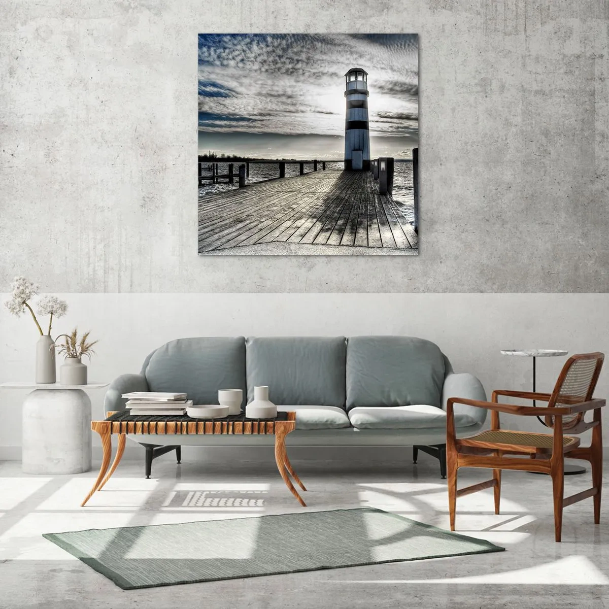 Impression sur verre - Image sur verre - Marins, je vous attend - 30x30 cm