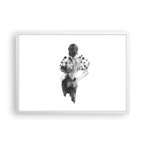 Affiche dans un cadre blanc - Poster - Elle est passée juste à côté - 70x50 cm