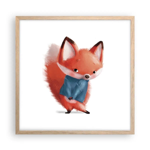 Affiche dans un chêne clair - Poster - Est-ce que ça me va? - 50x50 cm