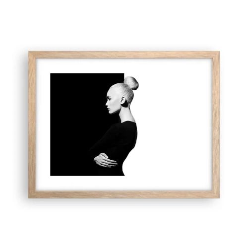 Affiche dans un chêne clair - Poster - Tout simplement une femme - 40x30 cm