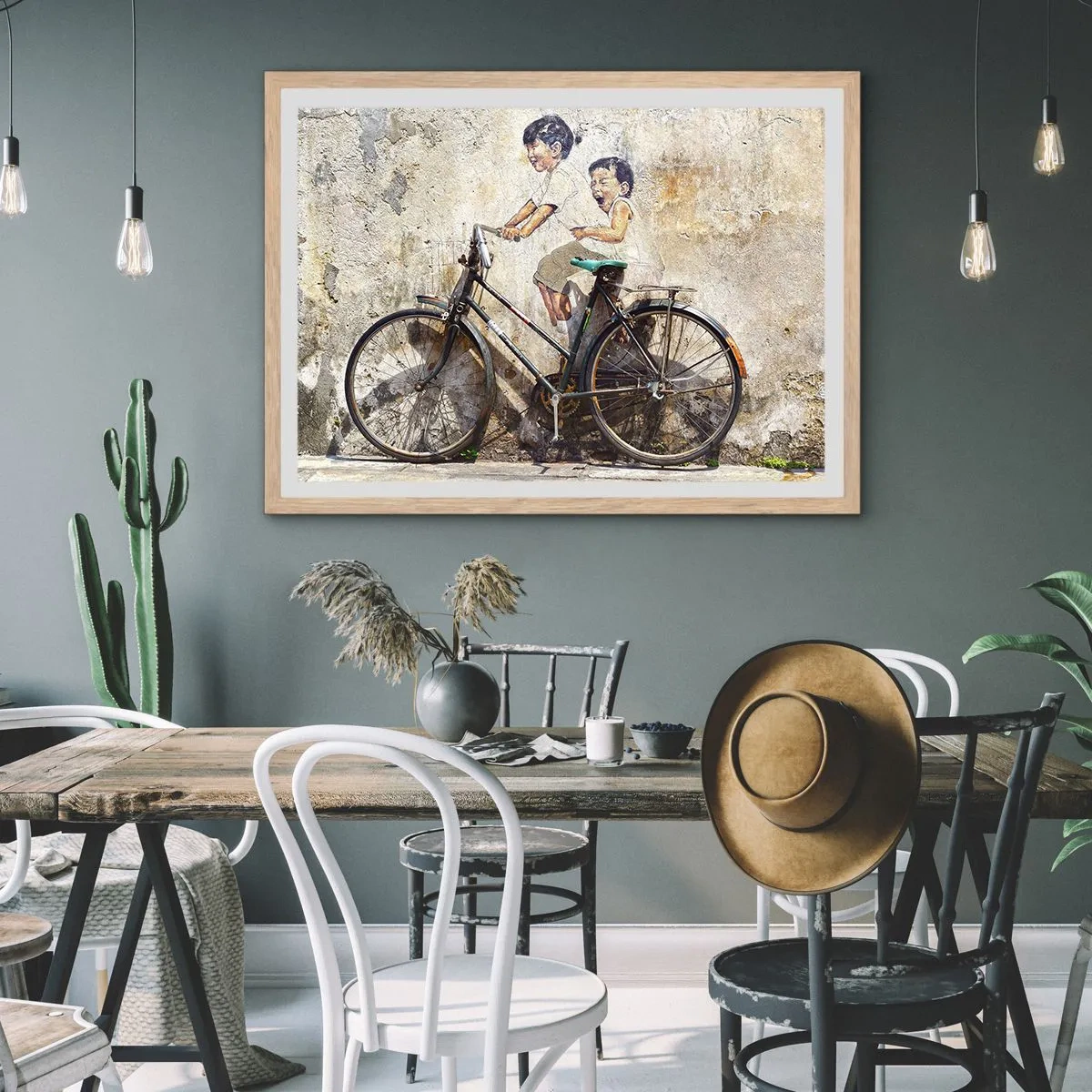 Affiche dans un chêne clair - Poster - Vrai ou faux? - 40x30 cm