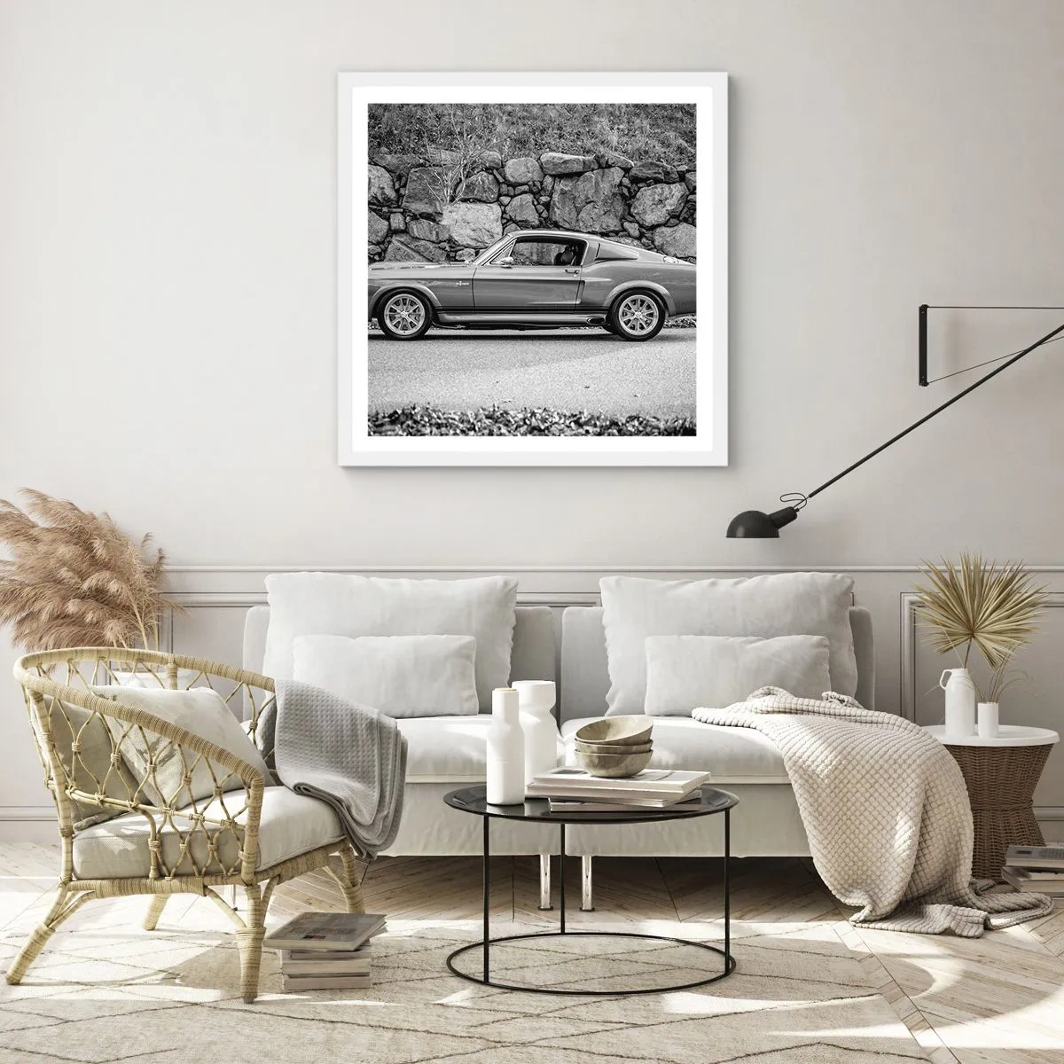 Affiche dans un cadre blanc - Poster - Légende des années 60 - 30x30 cm