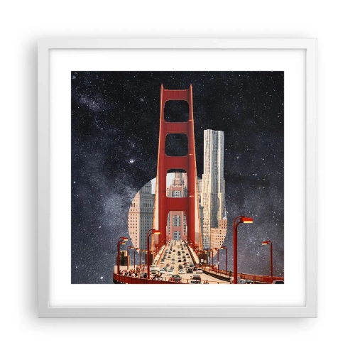 Affiche dans un cadre blanc - Poster - Toujours au centre - 40x40 cm