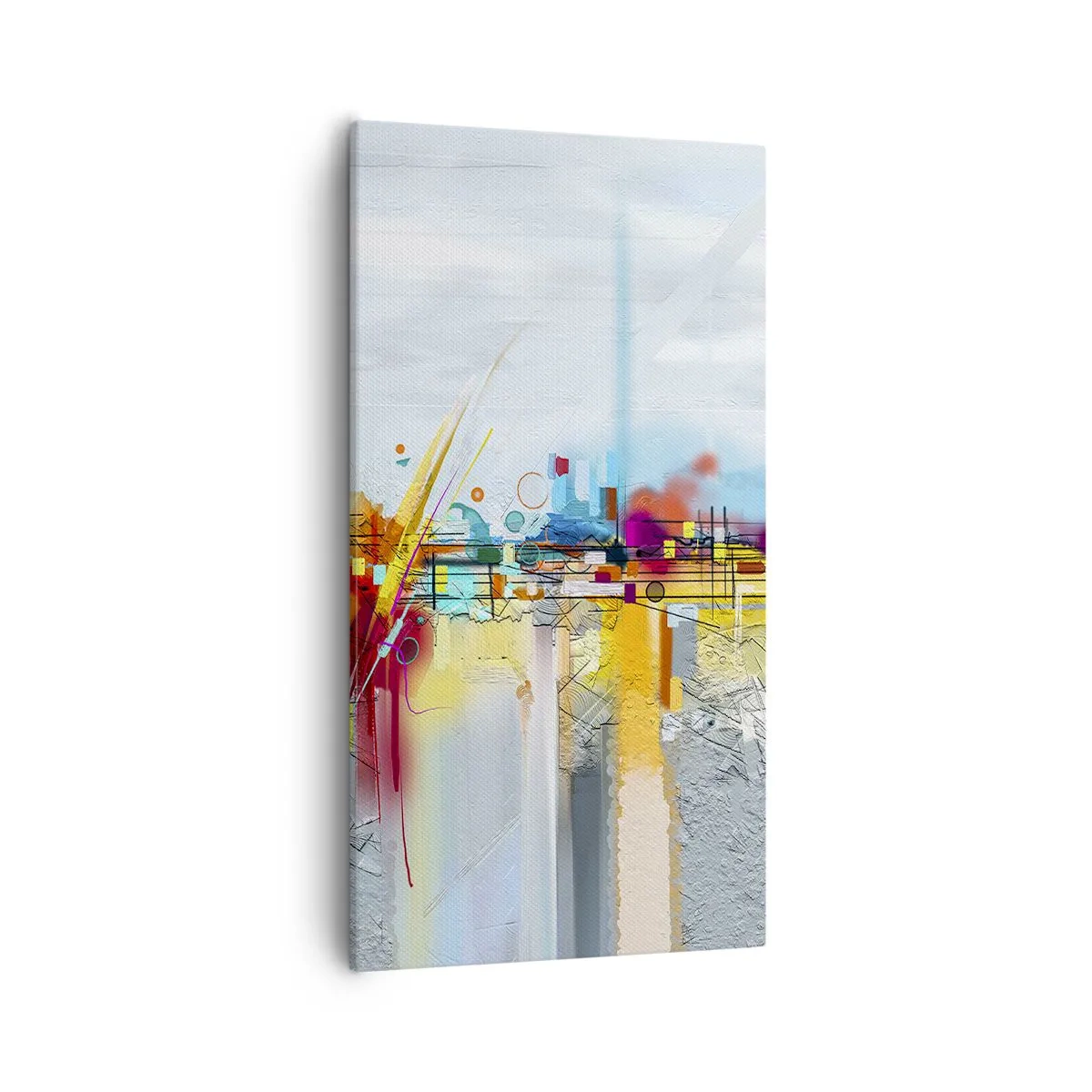 Impression sur toile - Image sur toile - Pont de joie sur le fleuve de la vie - 55x100 cm