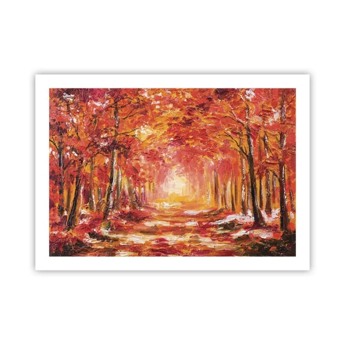Affiche - Poster - Forêt de cuivre - 70x50 cm