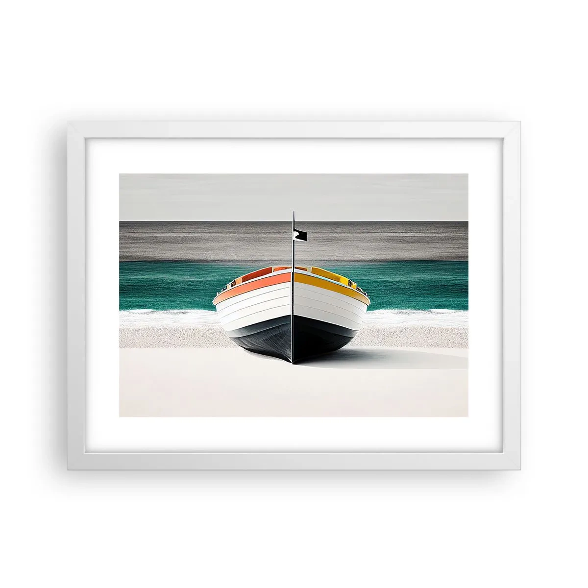 Affiche dans un cadre blanc - Poster - A sa place - 40x30 cm