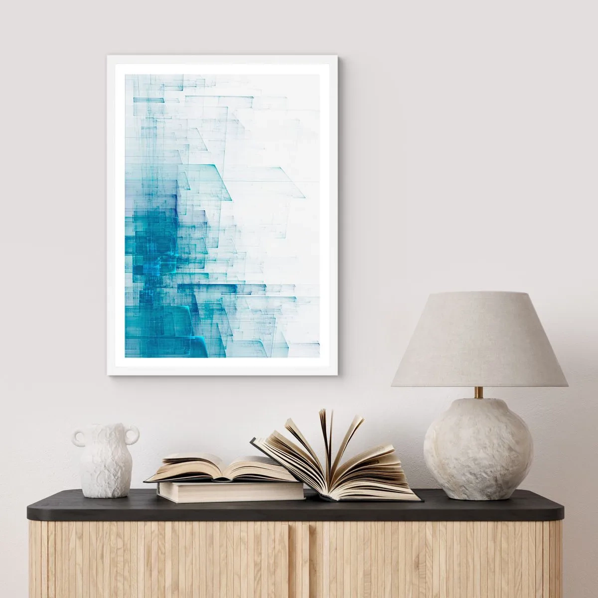 Affiche dans un cadre blanc - Poster - Comment l’espace s’est formé - 50x70 cm