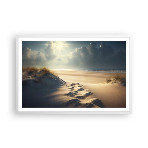 Affiche dans un cadre blanc - Poster - Un paysage apaisant - 91x61 cm