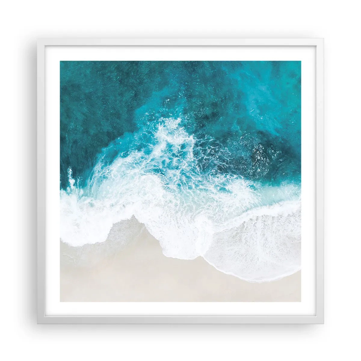 Affiche dans un cadre blanc - Poster - Caresse naturelle - 60x60 cm