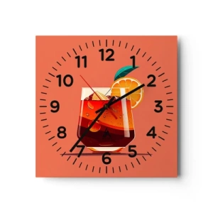 Horloge murale - Pendule murale - Rafraîchissement d'été - 40x40 cm