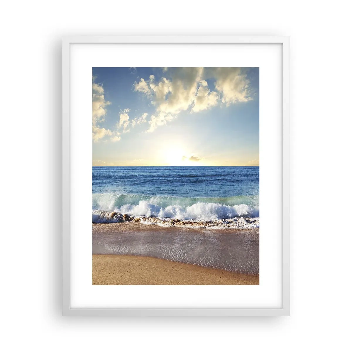 Affiche dans un cadre blanc - Poster - Mouvement et immobilité à la fois - 40x50 cm