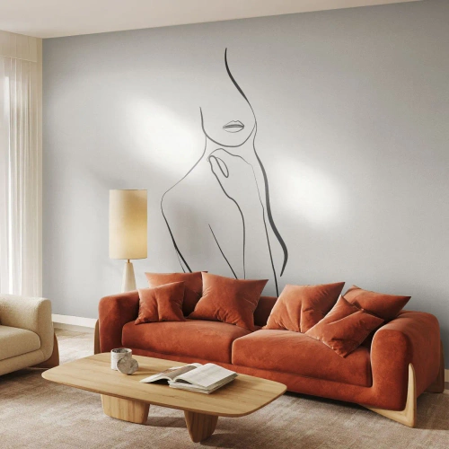 Papier Peint Autocollant Deluxe Sticker - Vague de mélancolie - Abstraction, Le corps de la femme, Graphique - 100x70 cm