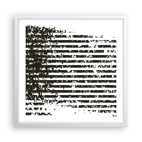 Affiche dans un cadre blanc - Poster - Rythme et bruissement - 50x50 cm