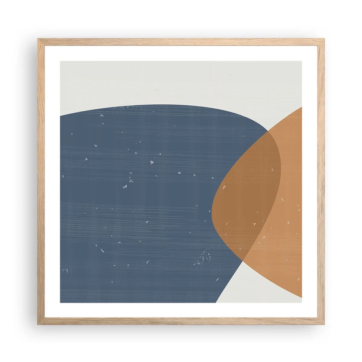 Affiche dans un chêne clair - Poster - Ovales et influences - 60x60 cm