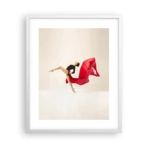 Affiche dans un cadre blanc - Poster - Rouge et noir - 40x50 cm