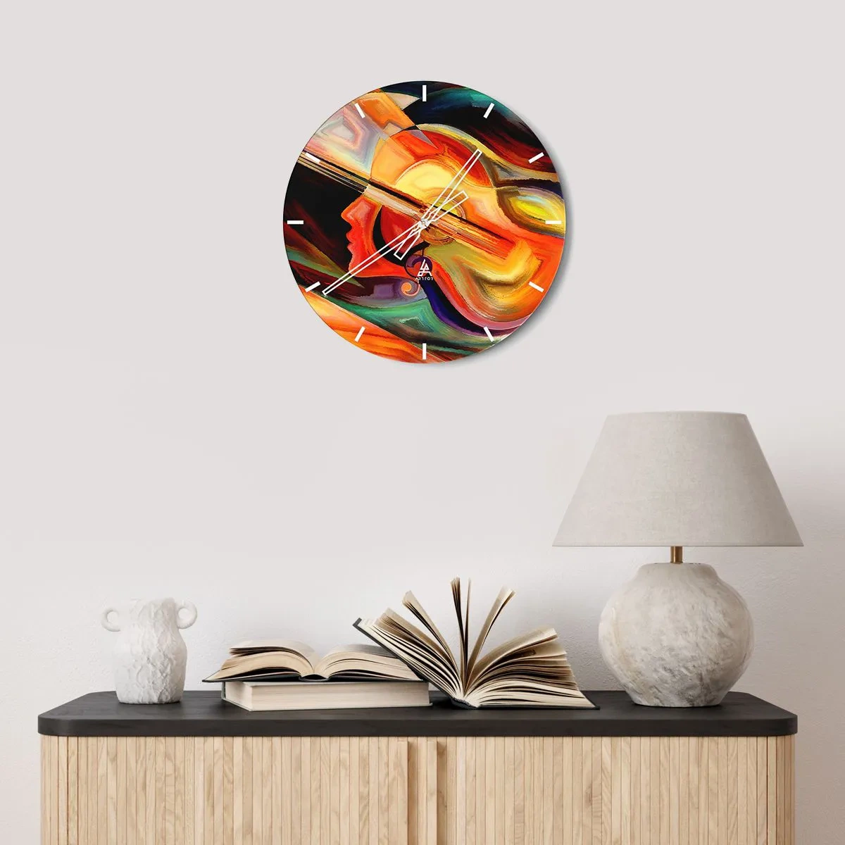 Horloge murale - Pendule murale - Tout va bien - 40x40 cm