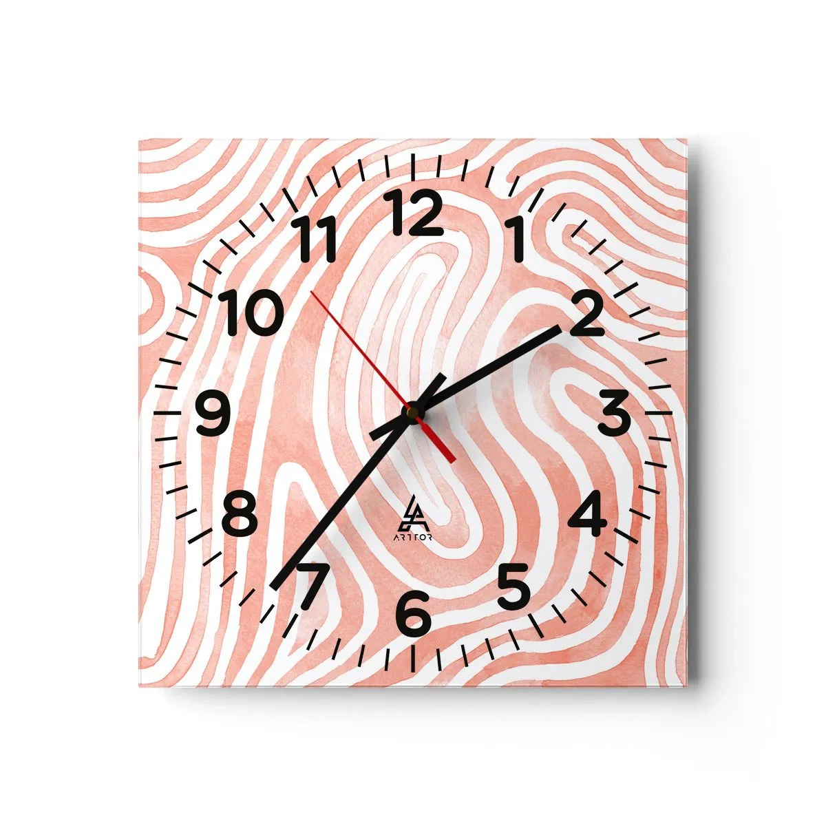 Horloge murale - Pendule murale - Dans le labyrinthe de corail - 40x40 cm