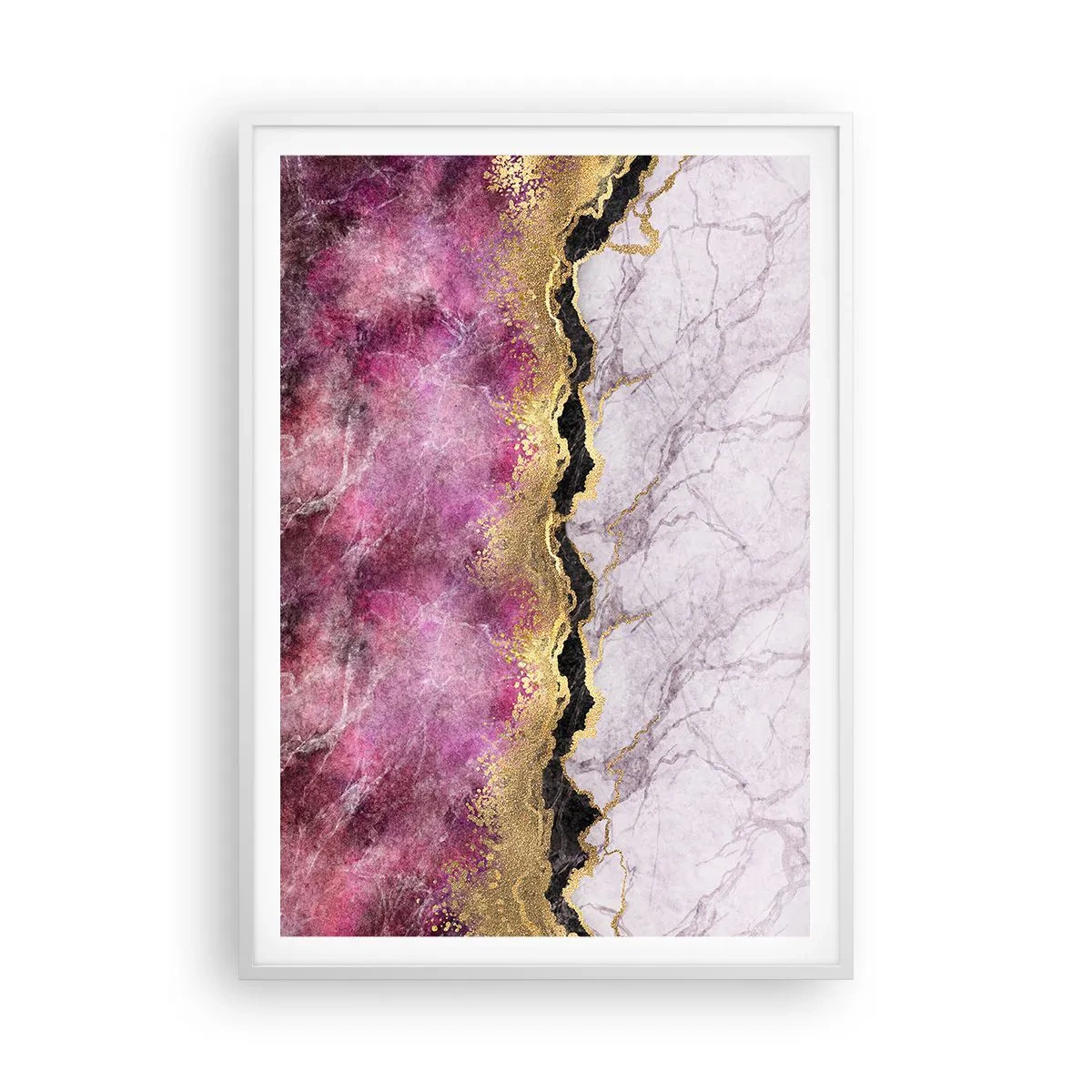 Affiche dans un cadre blanc - Poster - À la frontière - 70x100 cm