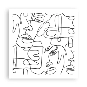 Affiche - Poster - Dans des émotions enchevêtrées - 60x60 cm