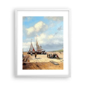 Affiche dans un cadre blanc - Poster - Après une capture réussie - 40x50 cm