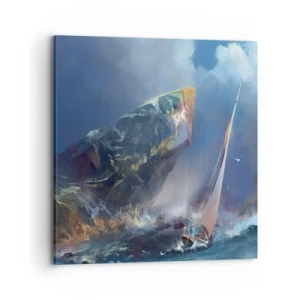 Impression sur toile - Image sur toile - Celui qui est courageux, gagne - 70x70 cm