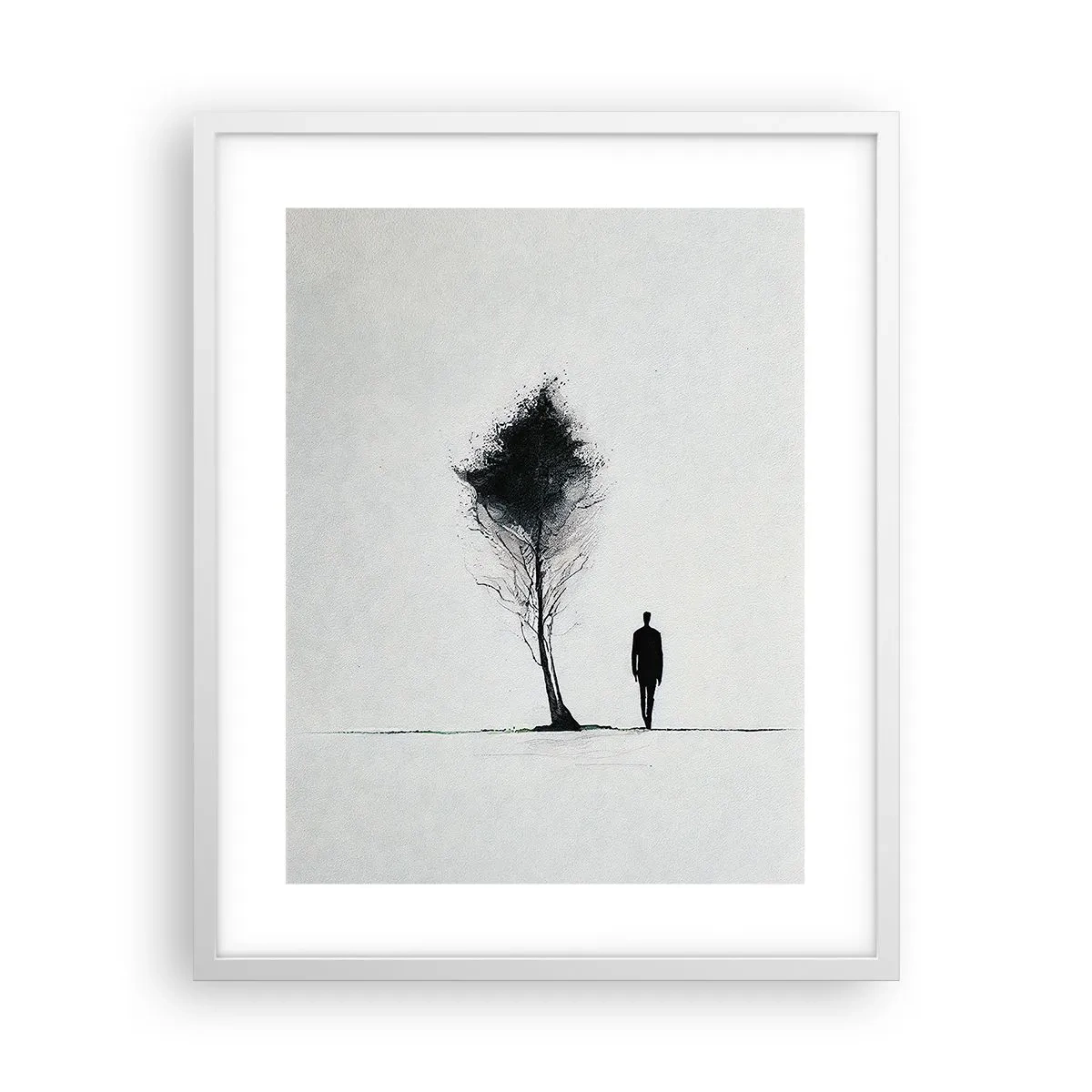 Affiche dans un cadre blanc - Poster - Nous errons tous - 40x50 cm