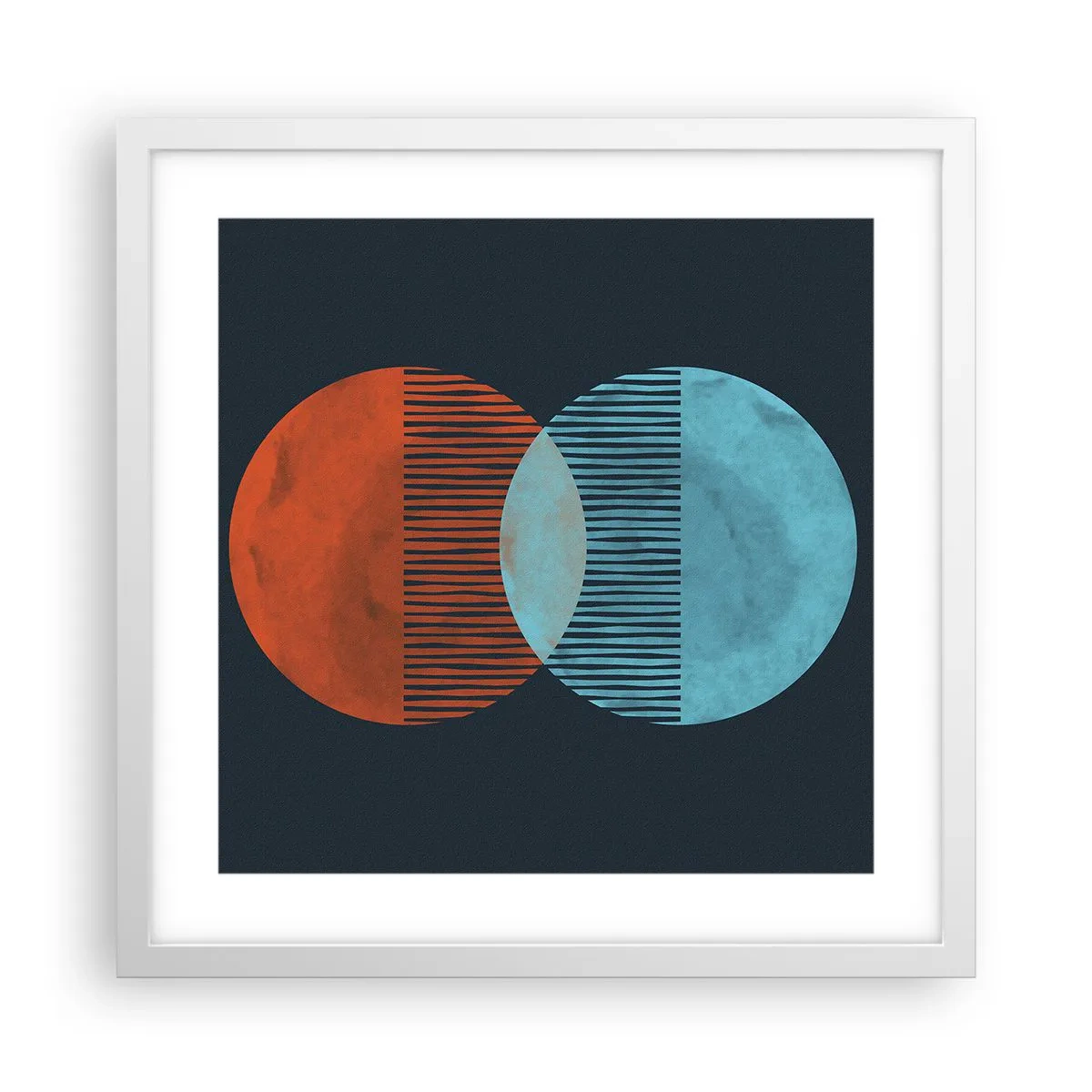 Affiche dans un cadre blanc - Poster - Fantaisie astronomique - 40x40 cm