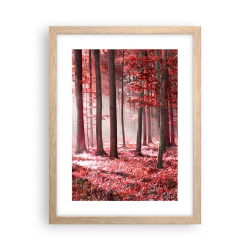 Affiche dans un chêne clair - Poster - Le rouge est tout aussi beau - 30x40 cm