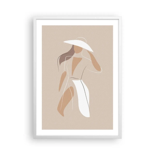 Affiche dans un cadre blanc - Poster - Lea mode est un jeu - 50x70 cm