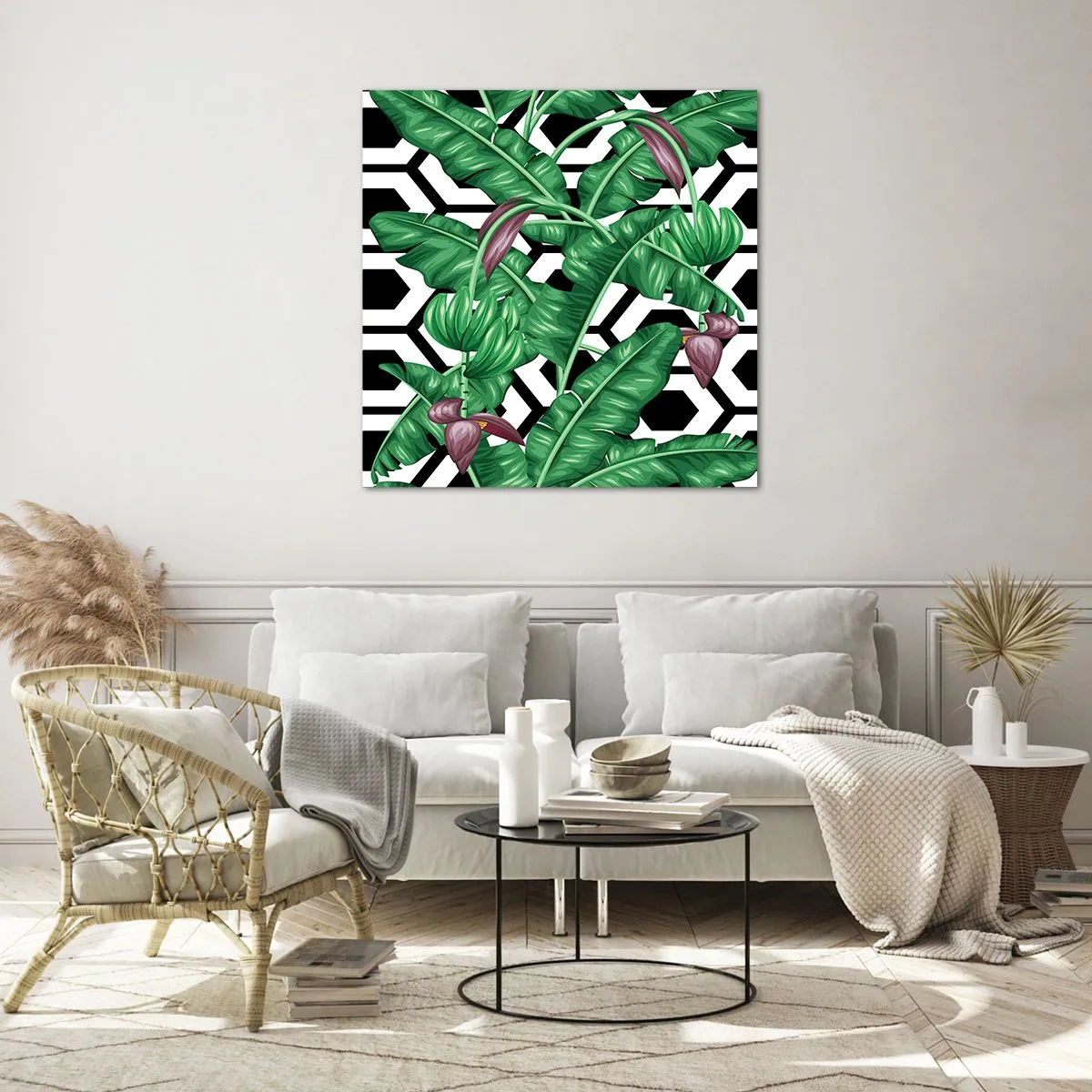 Impression sur verre - Image sur verre - Une composition symétrique par nature - 60x60 cm