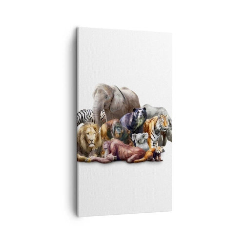 Impression sur toile - Image sur toile - Photographie de famille africaine - 45x80 cm