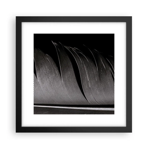 Affiche dans un cadre noir - Poster - La plume – un design magnifique - 30x30 cm