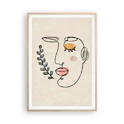 Affiche dans un chêne clair - Poster - Paix retrouvée - 70x100 cm