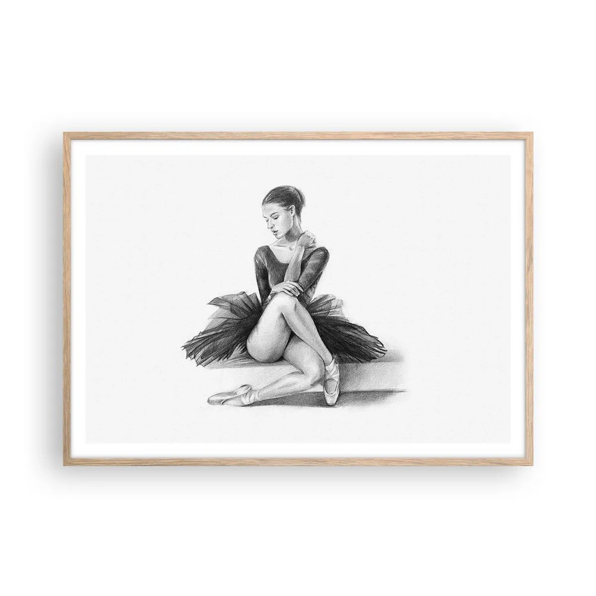 Affiche dans un chêne clair - Poster - Envoutée par la danse - 100x70 cm