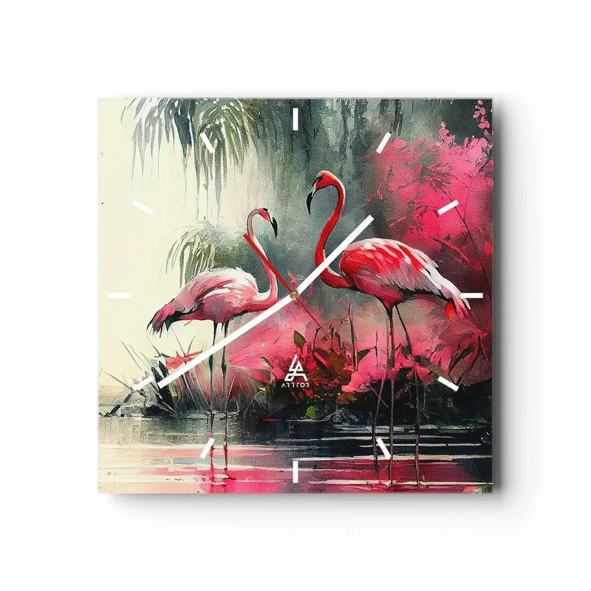 Horloge murale - Pendule murale - Une leçon de grâce naturelle - 40x40 cm