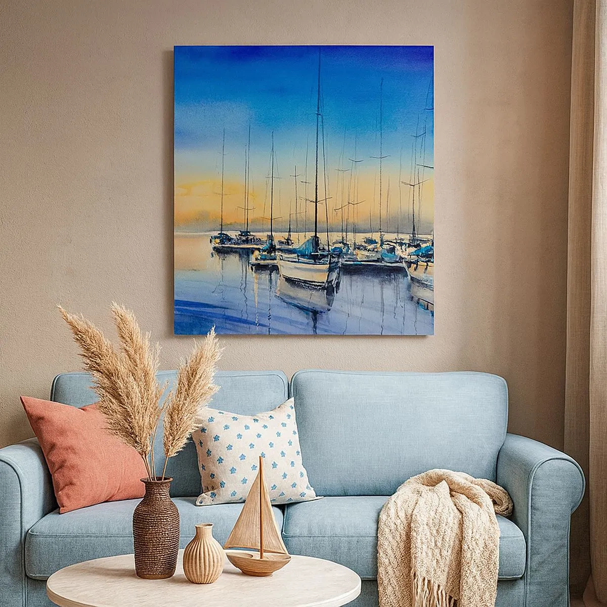 Impression sur toile - Image sur toile - Fin d'une belle journée - 30x30 cm