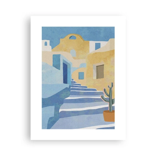 Affiche - Poster - Une journée dans une ville arabe - 30x40 cm