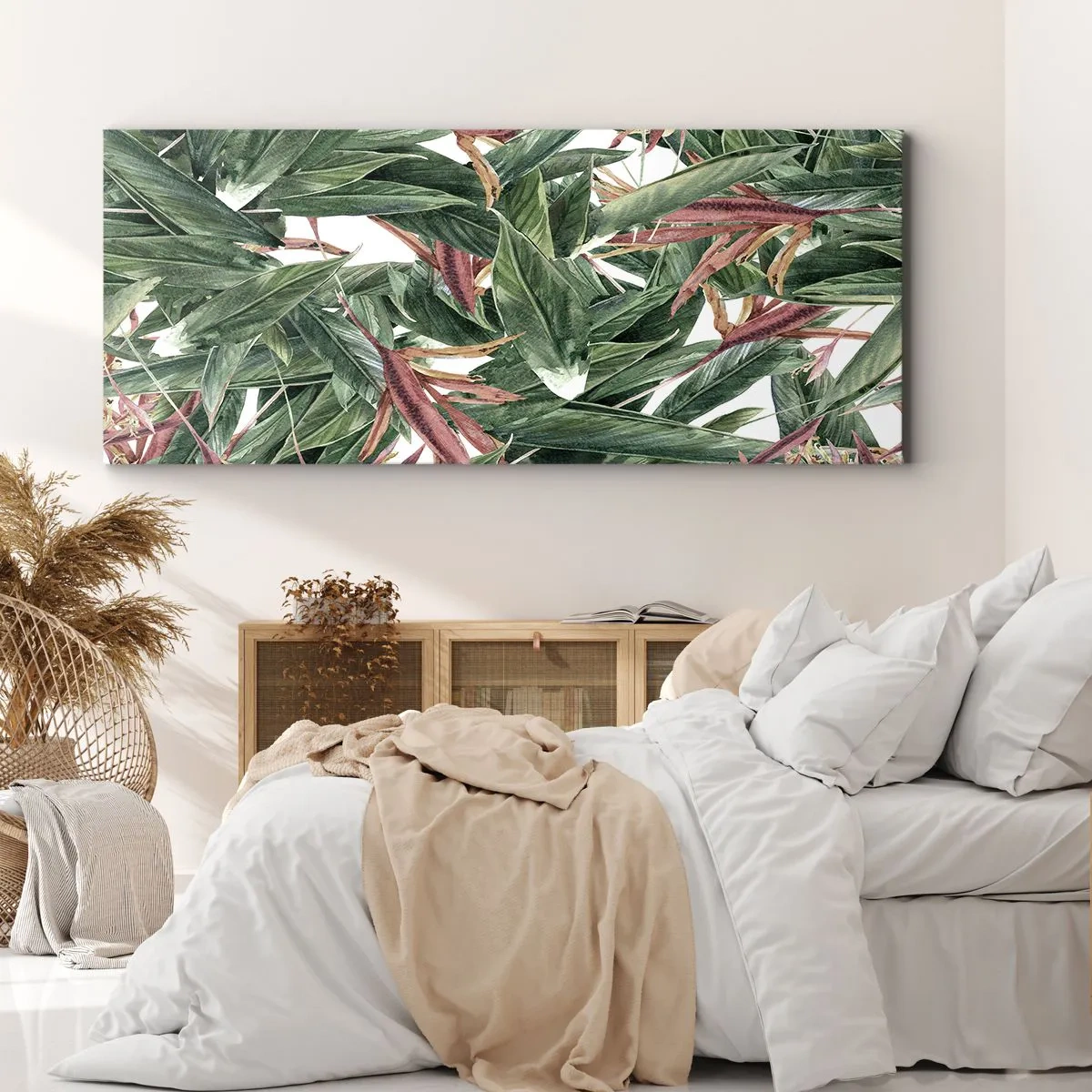 Impression sur toile - Image sur toile - Arbuste émeraude-lilas - 100x40 cm